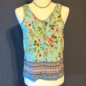 Floral Print Sleeveless Tank Top Jun & Ivy